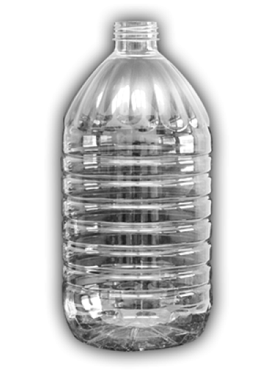 5 literes víztiszta PET flakon