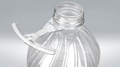 4 literes víztiszta PET flakon 85g integrált fogófüllel