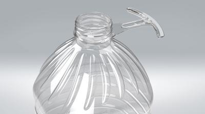5 literes víztiszta PET flakon 85g integrált fogófüllel