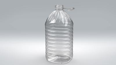 5 literes víztiszta PET flakon 85g integrált fogófüllel