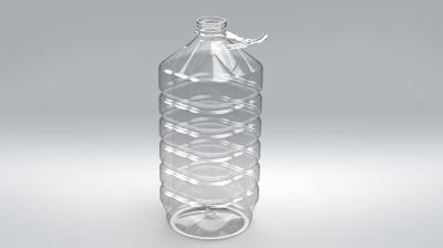 5 literes víztiszta PET flakon 85g kocka integrált fogófüllel